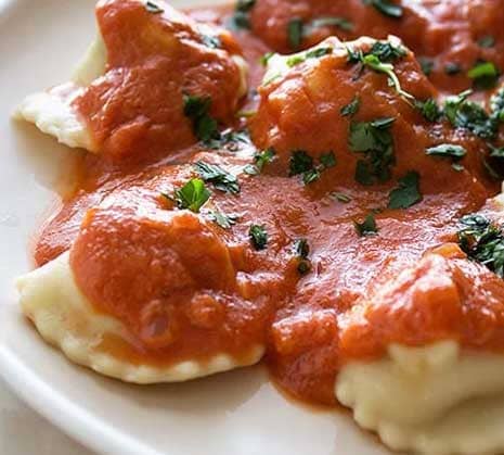 Ravioli with Sauce